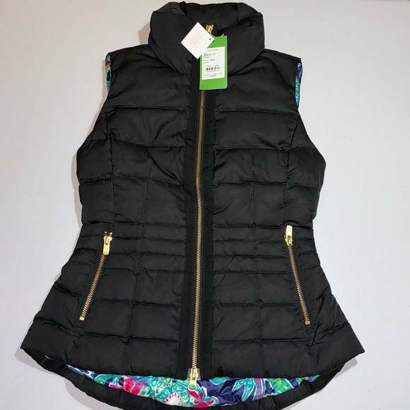 Lilly Pulitzer NWT Syd Vest Black $198 Size XXS - Picture 2 of 13